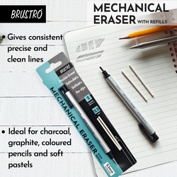 BRUSTRO MECHANICAL ERASER 2.3mm  + 2 Eraser Refills
